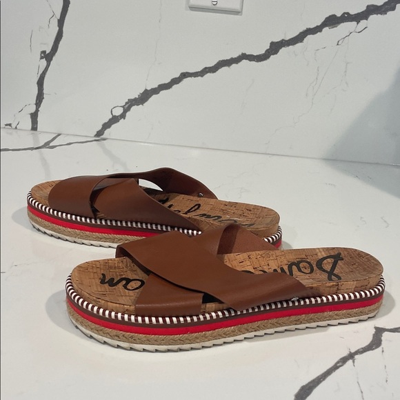 Sam Edelman Tan Cross Strap Sandals - Picture 3 of 10